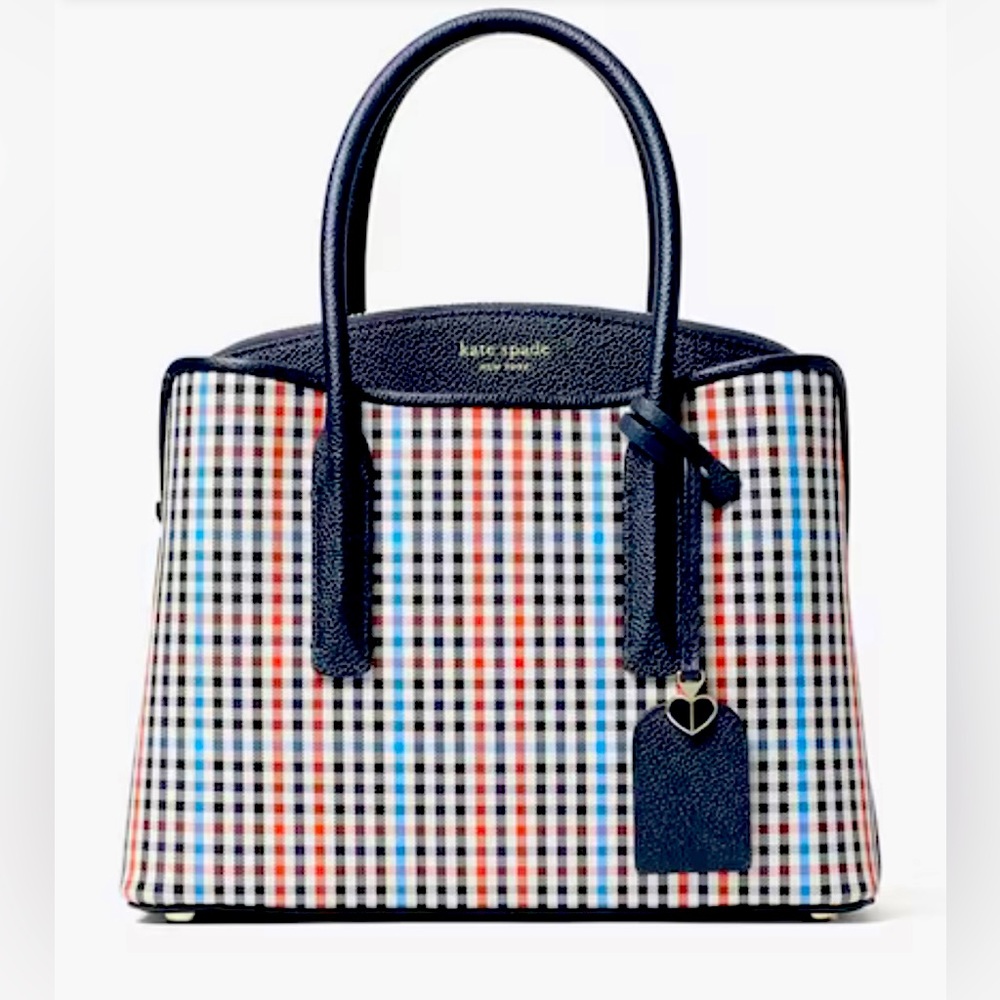 NWT Kate Spade Margaux Plaid Medium Satchel